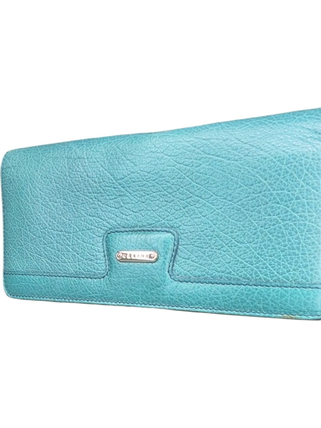 Celine Blue Leather Long Wallet authentic vintage Celine Large Flap Wallet