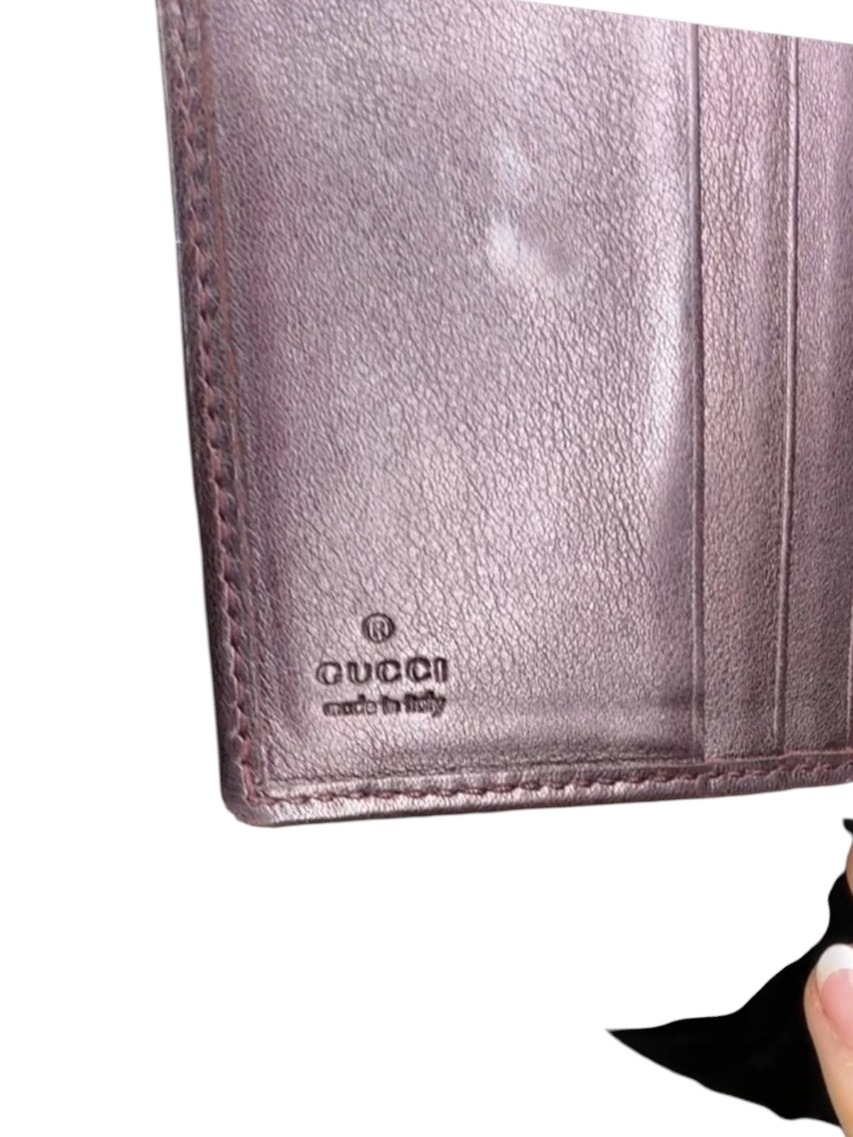 Gucci GG Canvas Heart Guccissima Card Holder ID Wallet Beige Brown Monogram