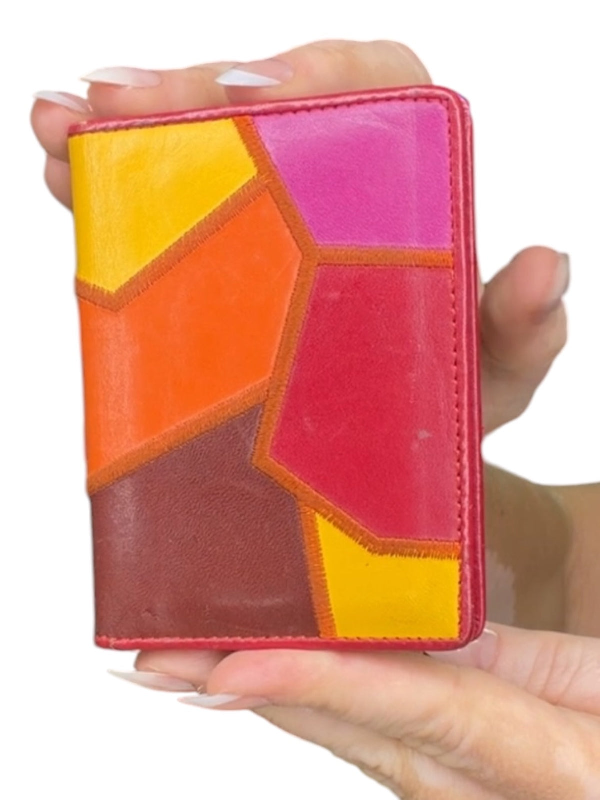 Yves Saint Laurent Vintage Color Block Leather Wallet