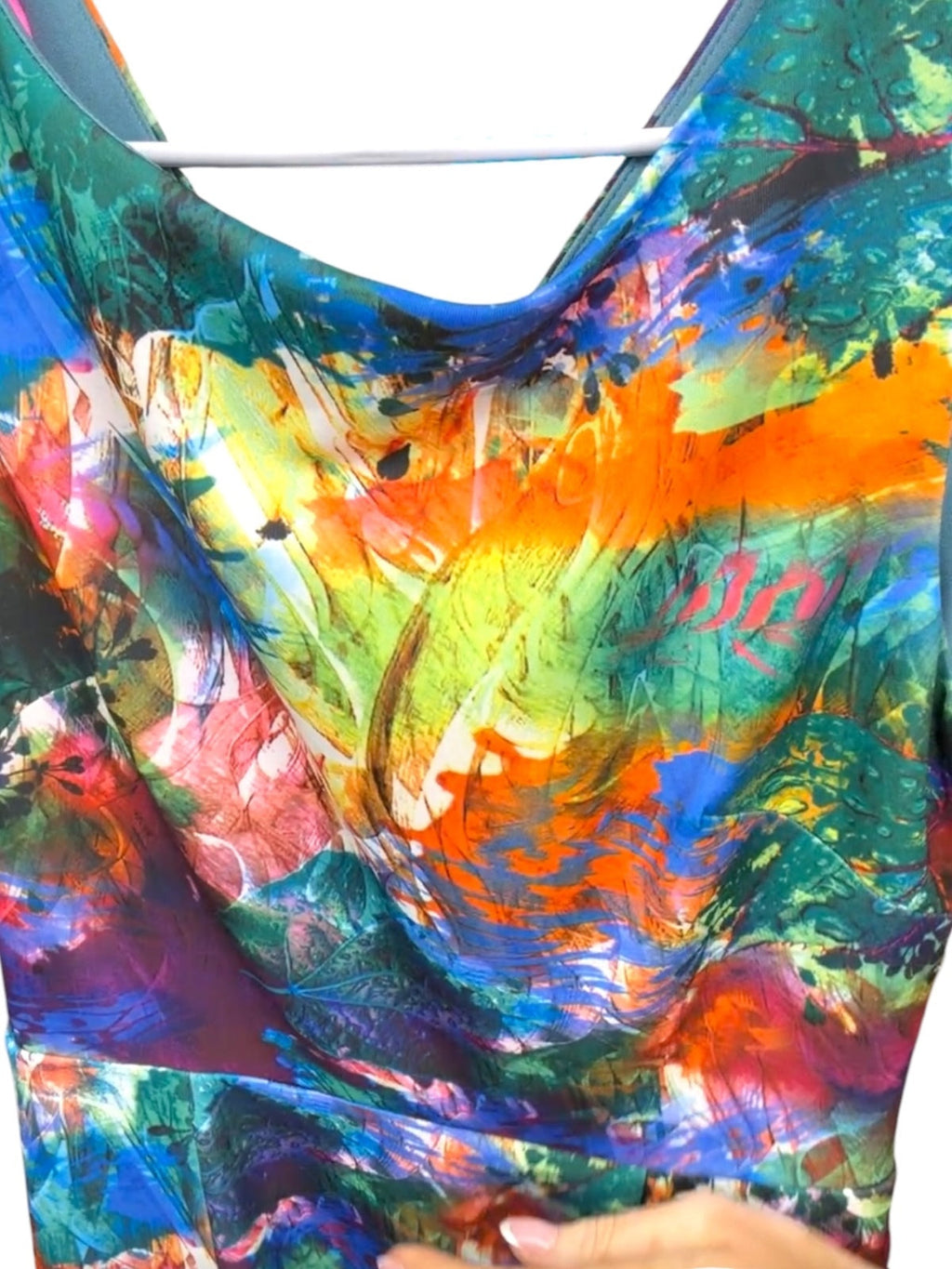 Betsey Johnson Colorful Abstract Print Midi Dress Size 4