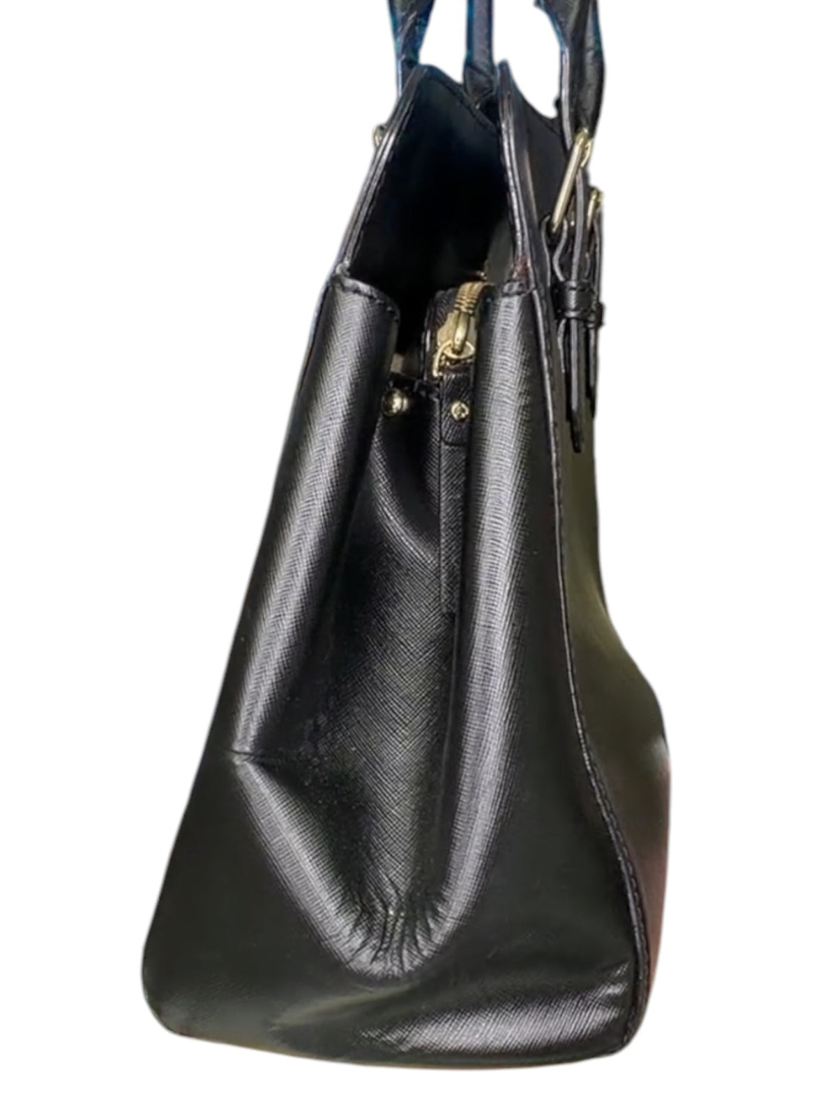 Kate Spade New York Black Saffiano Leather Large Shoulder Tote Work Laptop Bag