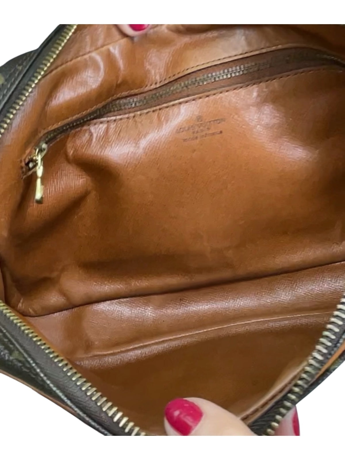 Louis Vuitton Monogram Canvas Crossbody Bag with Gold Chain