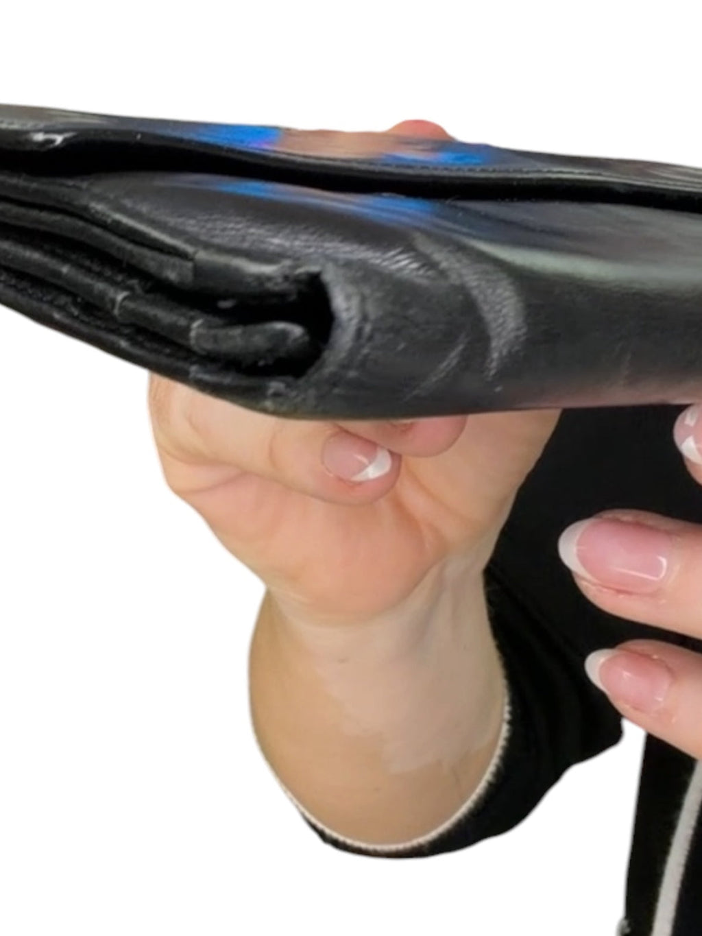 Bvlgari Black Leather Continental Wallet Long Bifold Snap Closure Wallet