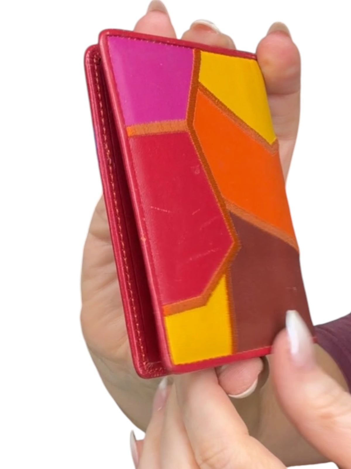 Yves Saint Laurent Vintage Color Block Leather Wallet