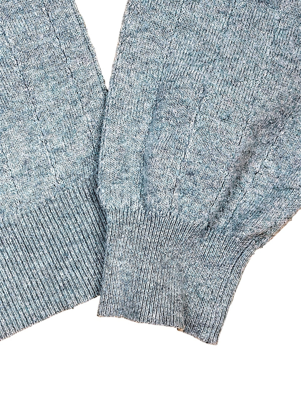 Free People Light Blue Green Knit Button-Up Cardigan Sweater