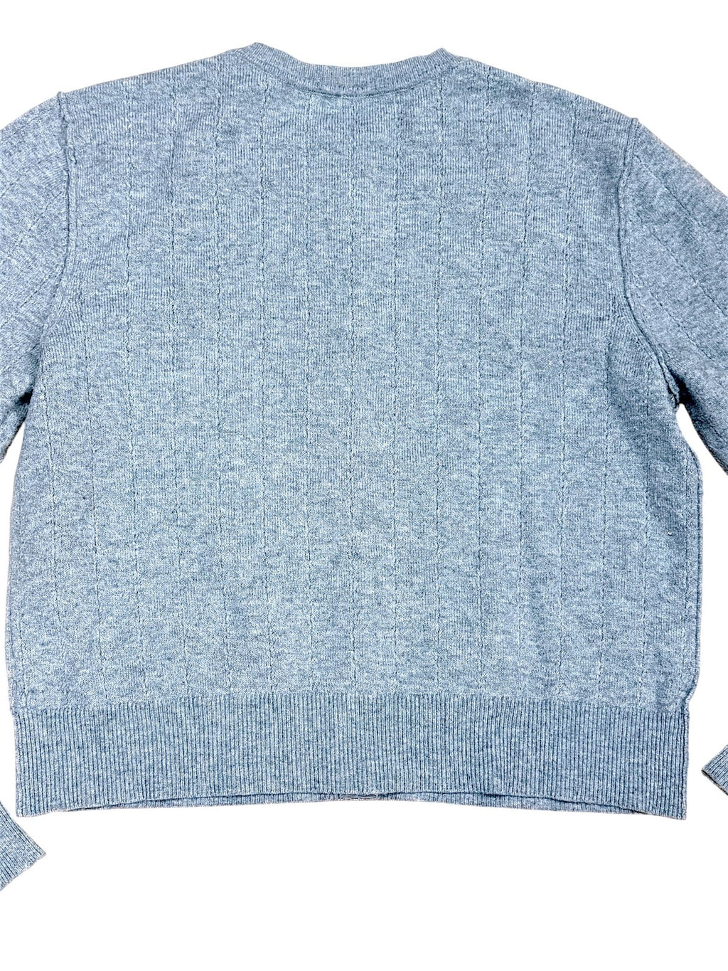 Free People Light Blue Green Knit Button-Up Cardigan Sweater