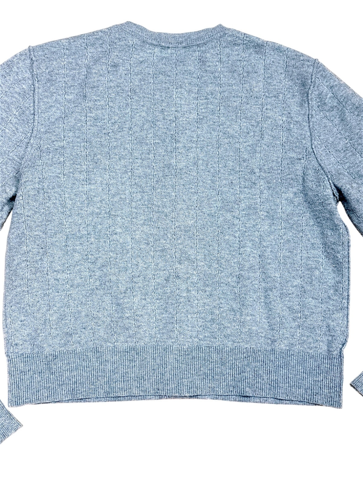 Free People Light Blue Green Knit Button-Up Cardigan Sweater