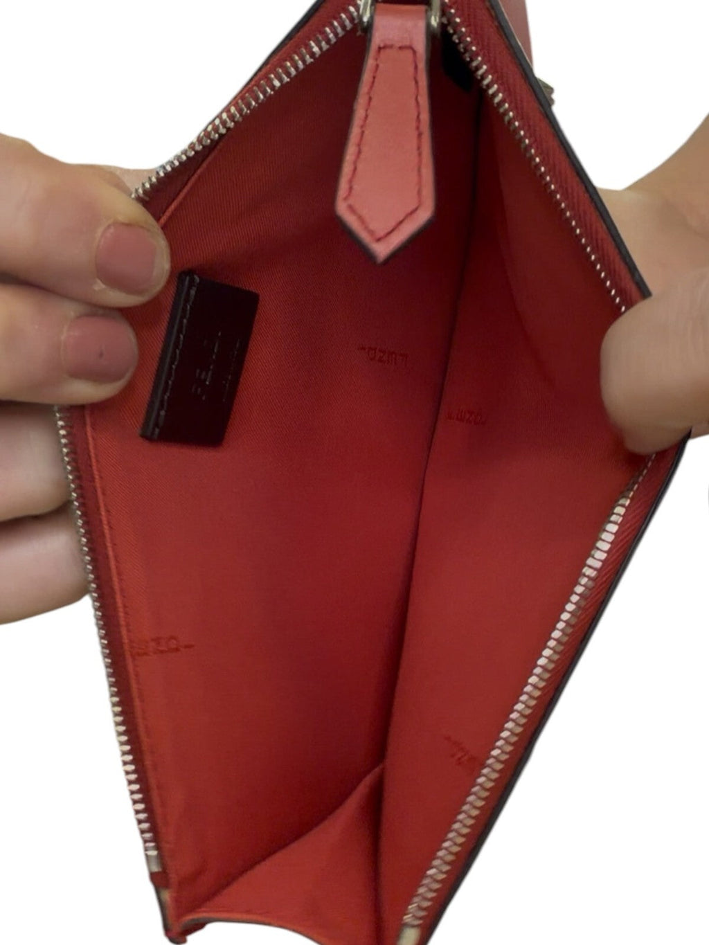 Fendi Orange Owl Leather Wristlet w/Dustbag