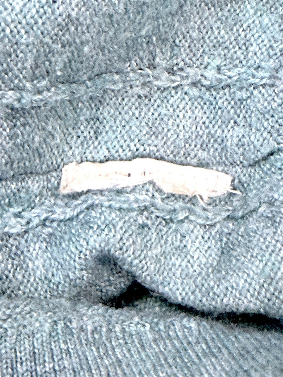 Free People Light Blue Green Knit Button-Up Cardigan Sweater