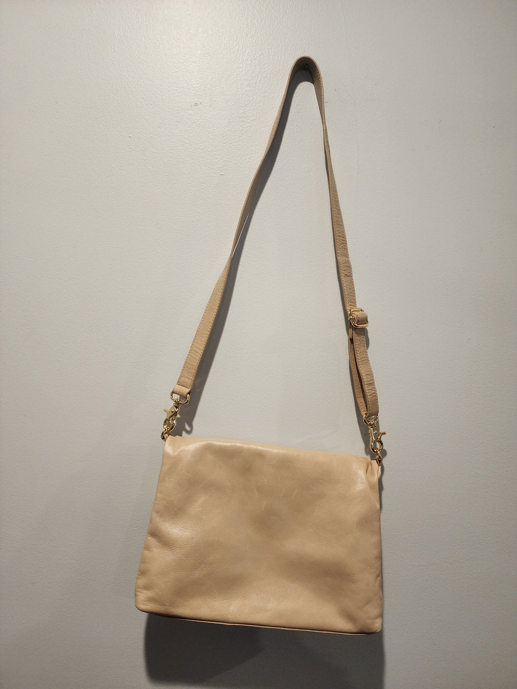 Tory Burch Fold Over Leather Crossbody Bag -